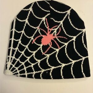 Black and White Spider Web Beanie